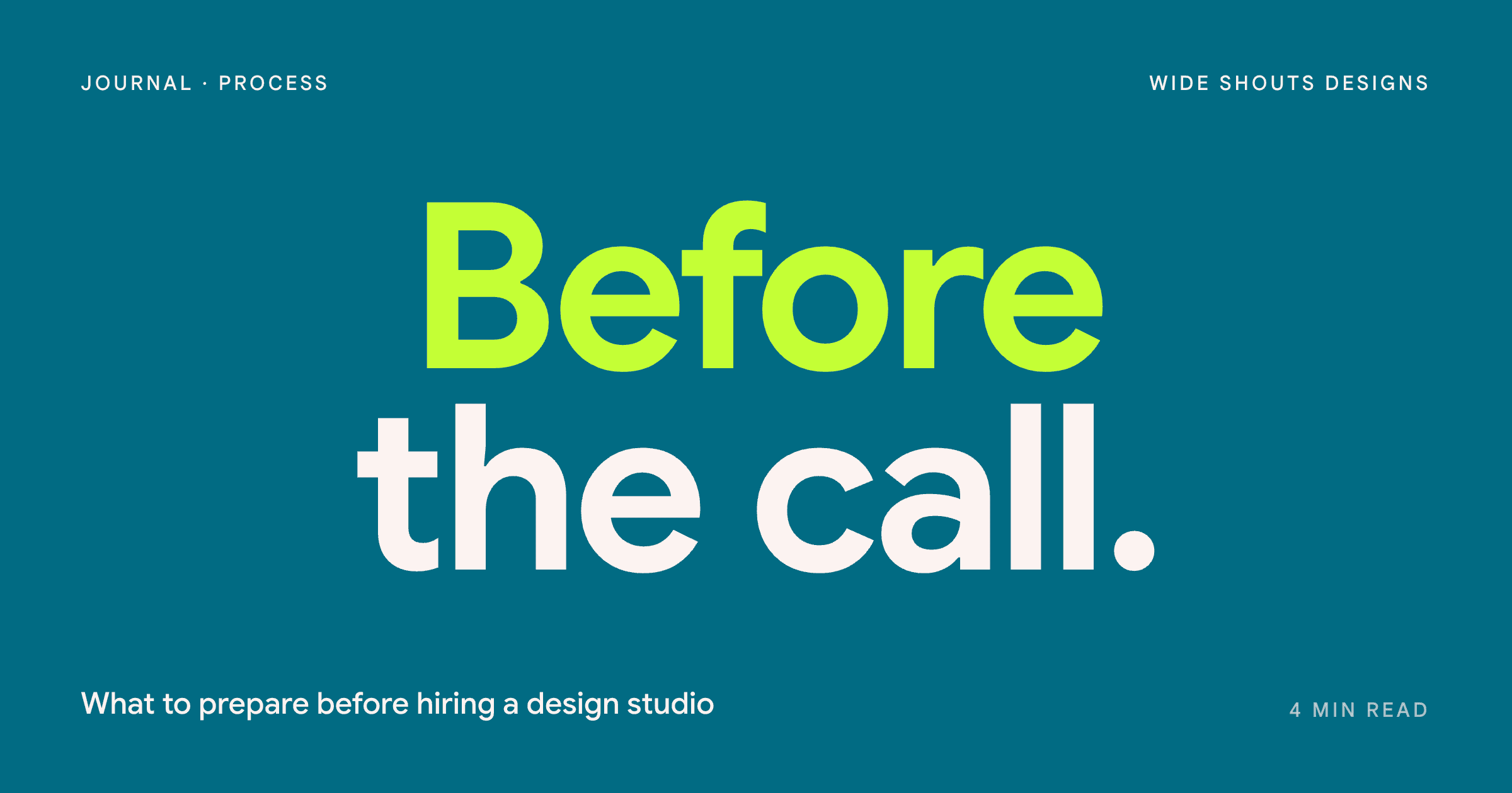 Cover image: What to prepare before hiring a design studio